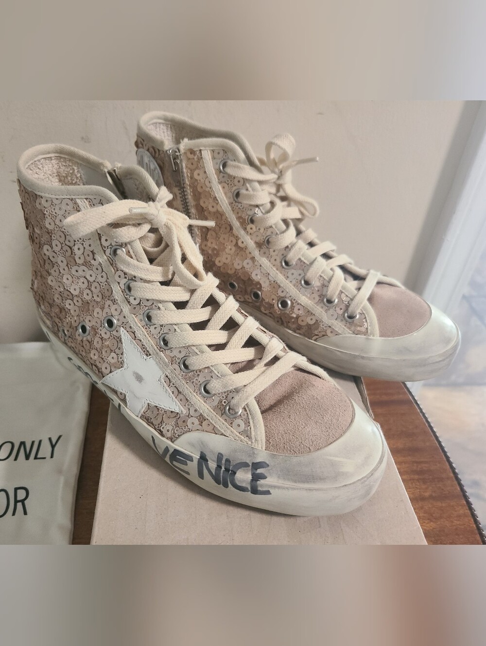 Golden Goose Francy Sequin Sneakers Size 38